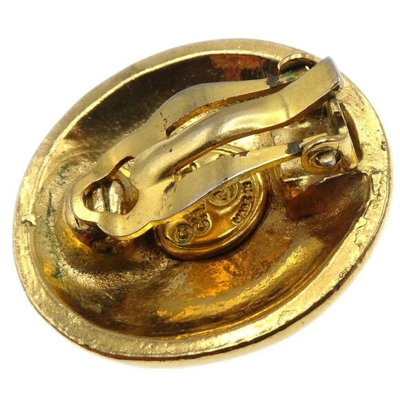 Chanel Button Earrings Clip-On Gold - Picture 3 of 7